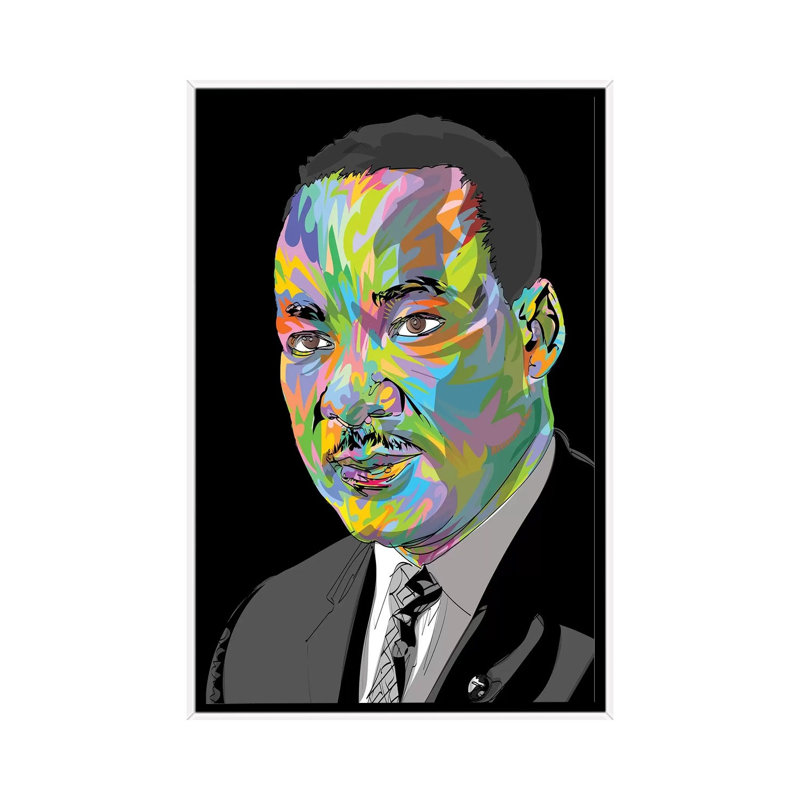 "MLK 2020" par Technodrome1 - impression d'art graphique, Aucun mat, Toile blanche encadrée, H 60 po x l 40po x P 1,5 po