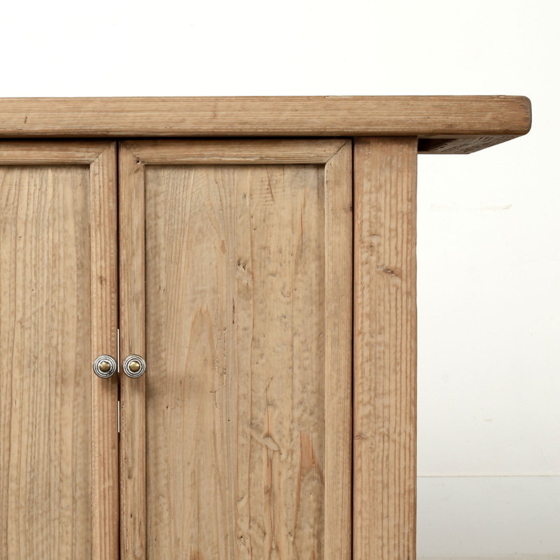 77“ Long Three Drawers Sideboard Weathered Natural