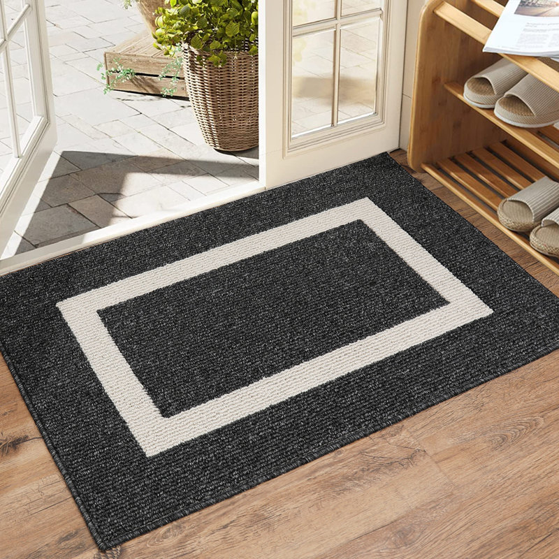 Tapis d'entrée antidérapant antidérapant Mccabe, Noir, L 24 po x L 36 po, Individuel