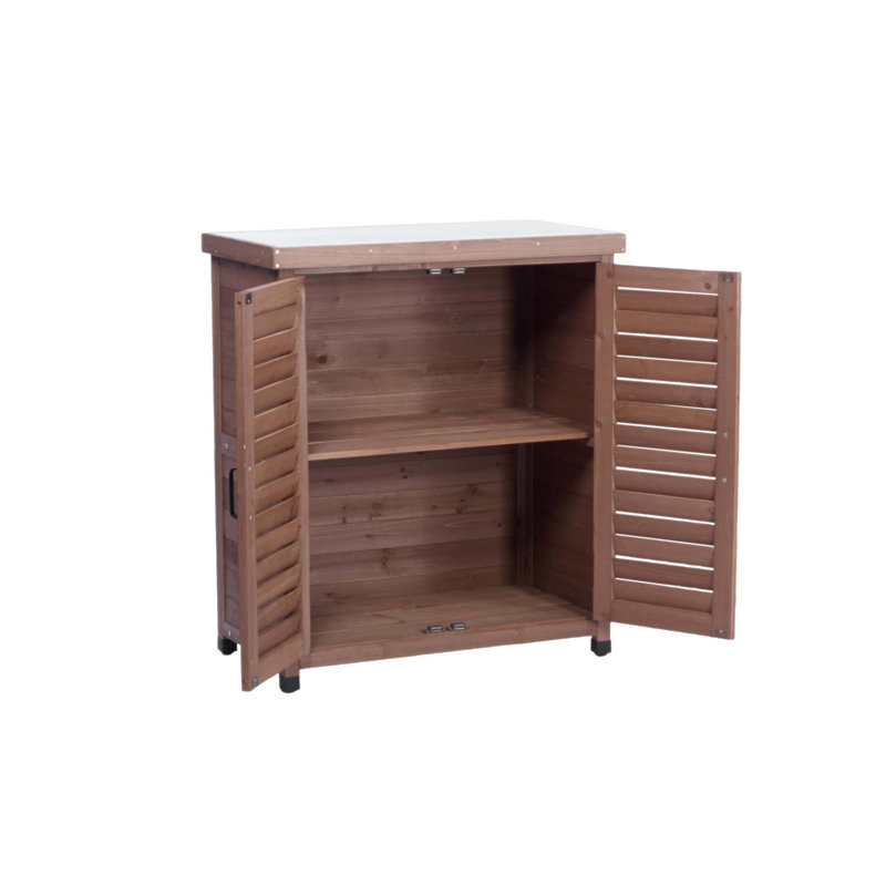 Banc de rempotage durable avec plateau en métal et rangement, parfait pour le jardinage extérieur et l'utilisation du patio, améliorant l'efficacité et l'organisation.