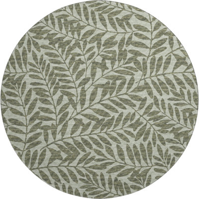 Premium Machine Washable Harsukhman AMF111 Green Rug