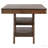 Walnut 2-Drawer Counter Height Table