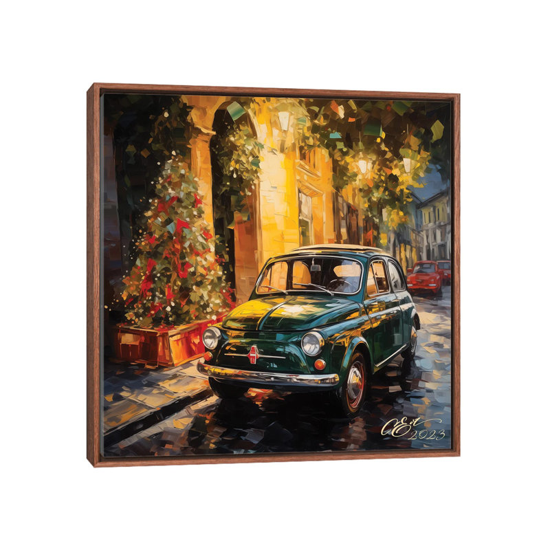 Palermo Nocturne - reproduction d'art murale - toile encadrée, H 18 po x l 18 po, Impression encadrée sans passe-partout