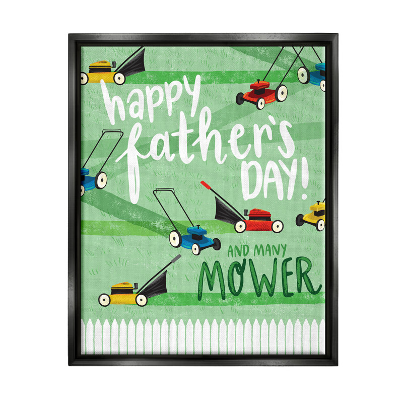 «Happy Father's Day» par Arrolynn Weiderhold, Cadre flottant noir de jais, H 31 po x l 25 po x P 1,7 po