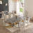 Elegant And Modern White Faux Leather Dining Chairs With Silver Legs-1347001796