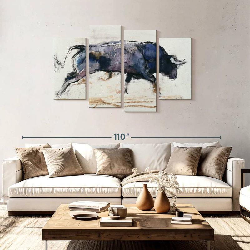 Brampt Charging Bull 1998, 48" H x 75" W
