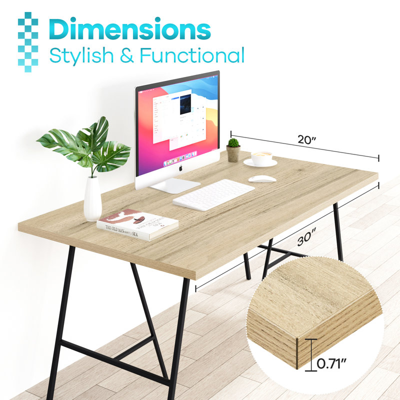 Plateau de table universel 30 x 20 po Kaboon, paquet de 2, chêne, Chêne, 0.71" H x 30" W x 20" D
