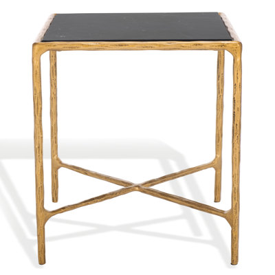 Evelynn Glass Top End Table