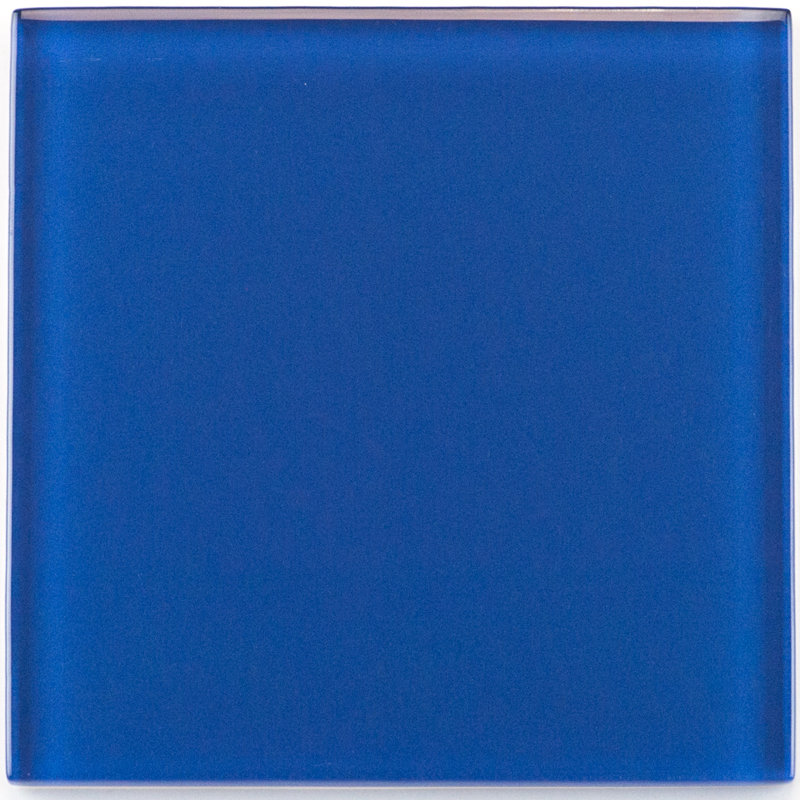 Torch Song 4'' W x 4'' L Glass Singular Tile, Cobalt