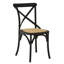 New Bedford 47cm H Solid Wood Cross Back Side Chair in Brown