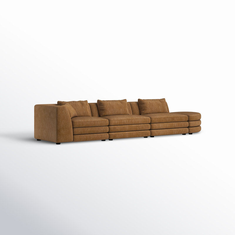 LOWTIDE Modular Sectional, Amber Glow Mustard Tweed