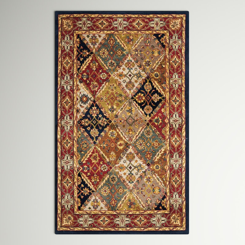 Tapis oriental en laine touffeté à la main Hebron, Rectangle de 3 pi x 5 pi