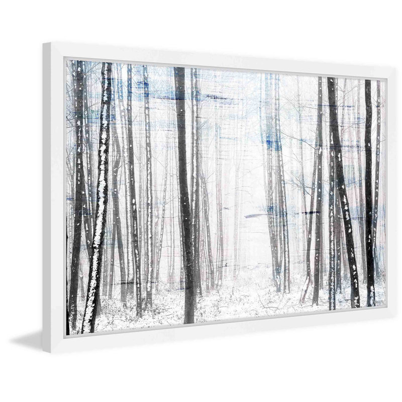 Thin Trees - Single Picture Frame Painting, 30" H x 45" W x 1.5" D