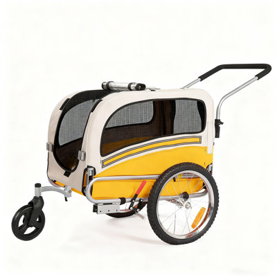 Aobei 3-in-1 Dog Bicycle Trailer, Dog Stroller, and Dog Jogging Stroller