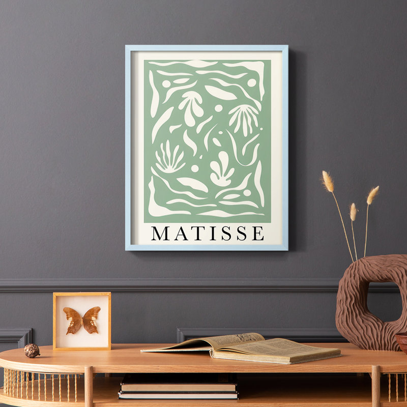 Matisse CL XXXIV, reproduction encadrée - bois massif, Bleu, H 10 po x l 8 po