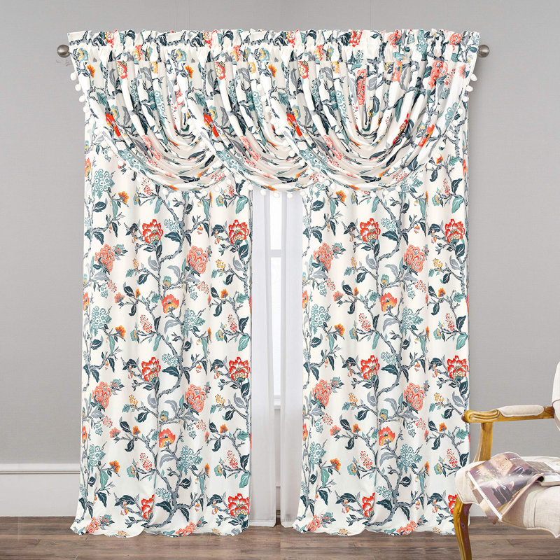 Alarie Floral Pointed Window Valance