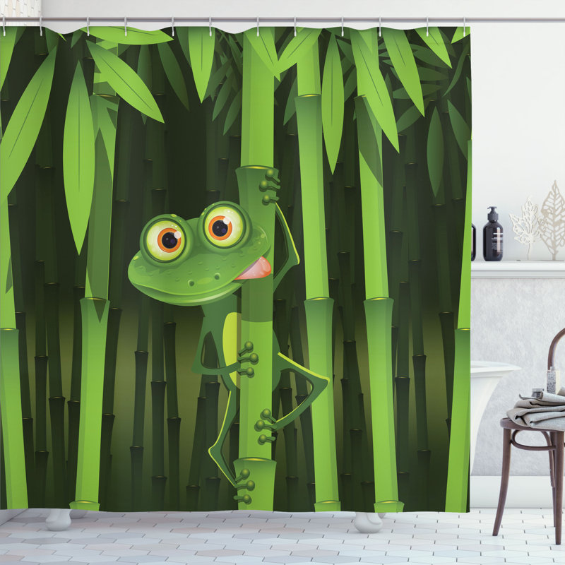 Ensemble de rideau de douche et crochets Animal, H 70 po x l 69 po
