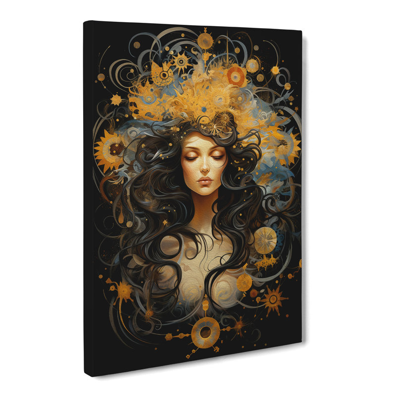 Virgo Zodiac Modern - Print, 76cm H x 50cm W x 3cm D