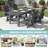 Hdpe Outdoor Swivel Dining Chair Gray Hdpe Frame Swivel Dining Chair With Cloud Backrest-95132515