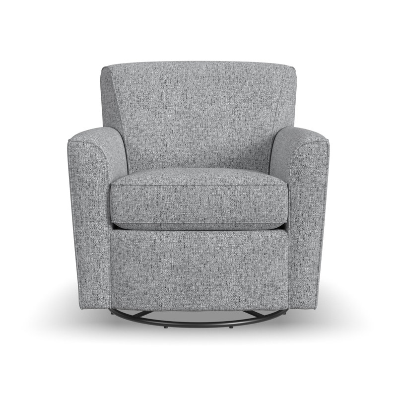 Monarch Upholstered Swivel Armchair, Grey Sustain® Tweed