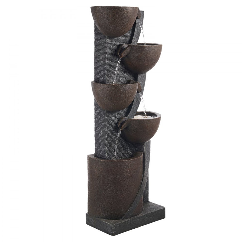 Fontaine d'extérieur à 5 niveaux en forme de pot en cascade 49,61 po