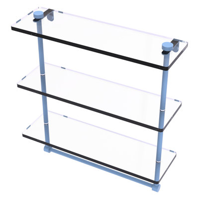 Gober 3 Piece Metal and Glass Tiered Shelf