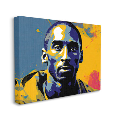 ba-984 - Peinture abstraite encadrée Pop Kobe par Birch & Ink, reproduction d'art sur toile