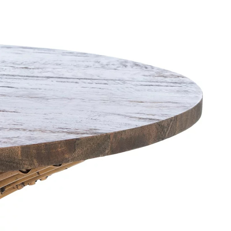 Table basse abstraite Claunch, Brun