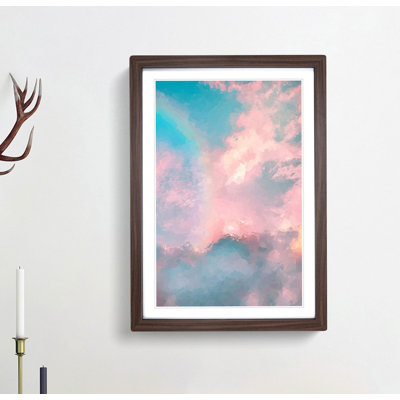Rainbow Clouds in Abstract - Picture Frame Graphic Art Print
