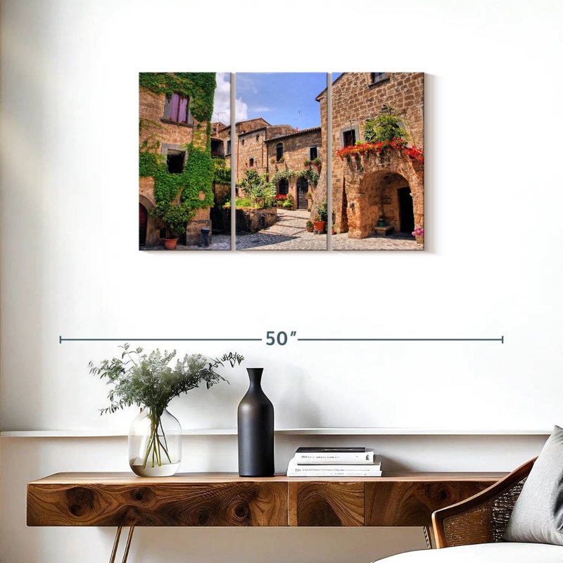 Sebbie, pittoresque ville italienne, H 20 po x l 33 po