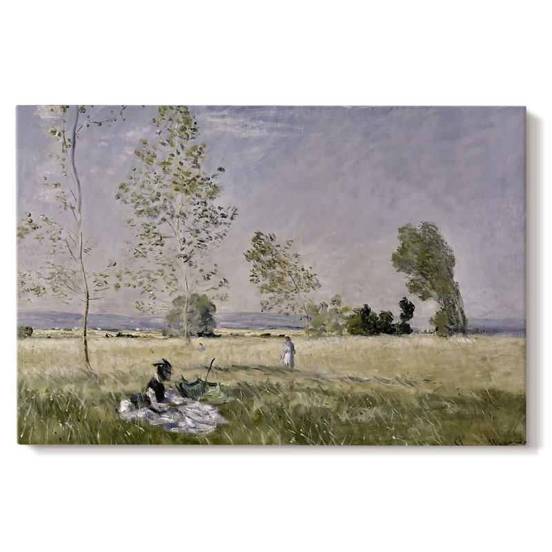 Dans la prairie - Claude Monet - Toile tendue avec châssis - 1876, 32 x 48