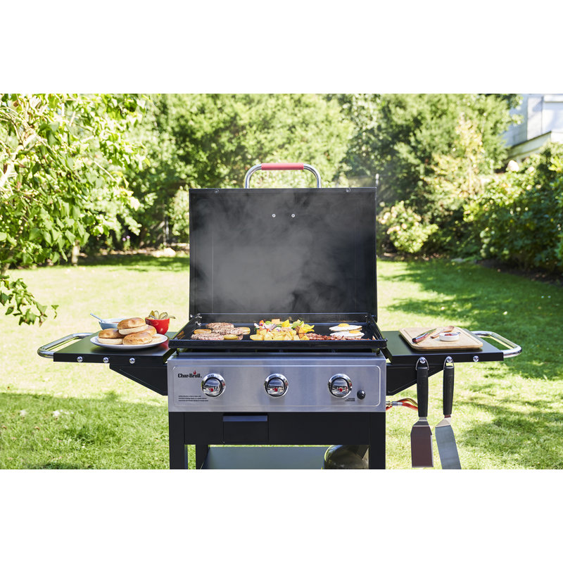 Griddle 3400 Gas Grill | 48 x 68 cm Cast Iron Plate | Drain & Grease Tray | Electronic Ignition