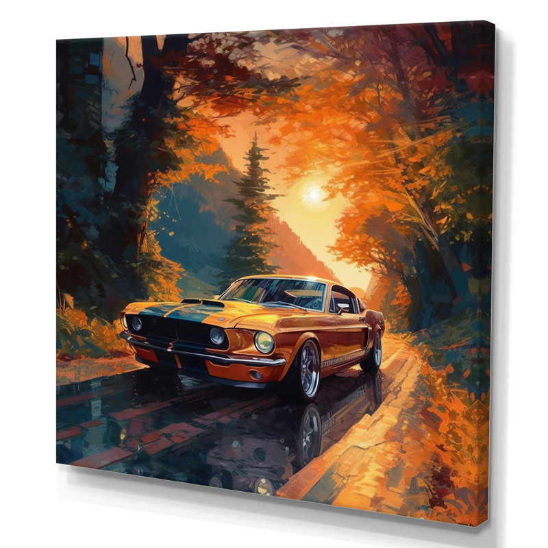 Muscle Car Late Drives I - impression, Toile tendue, H 16 po x l 16 po x P 1 po