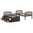 Bunk Bed With Ladder,Safety Rail,Trundle And Drawers