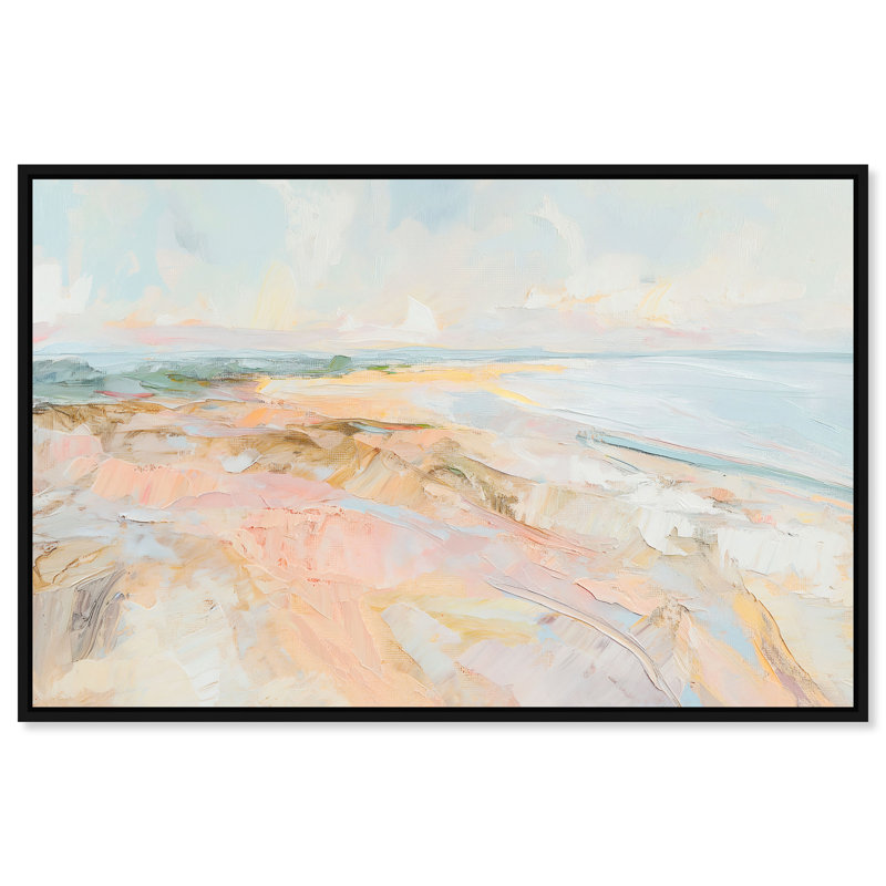 Tidal Borderland I Canvas Abstract Print by Oliver Gal, Black Frame, 15 x 10, 21"H x 31"W, Black Frame