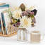 Arrangement floral en soie Dahlia et hortensia dans un vase en céramique
