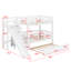 Lit superposé polyvalent pour enfants avec escalier de rangement multifonctionnel, accessoire de glissade et lit gigogne supplémentaire-129888201