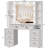 Vanity Desk with with Mirror and Lights,Makeup Vanity Table wwith Lighted Mirror & Charging Station, Vanity Desk Dresser