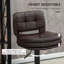 Swivel Upholstered Adjustable Height Counter Stool with Metal Frame