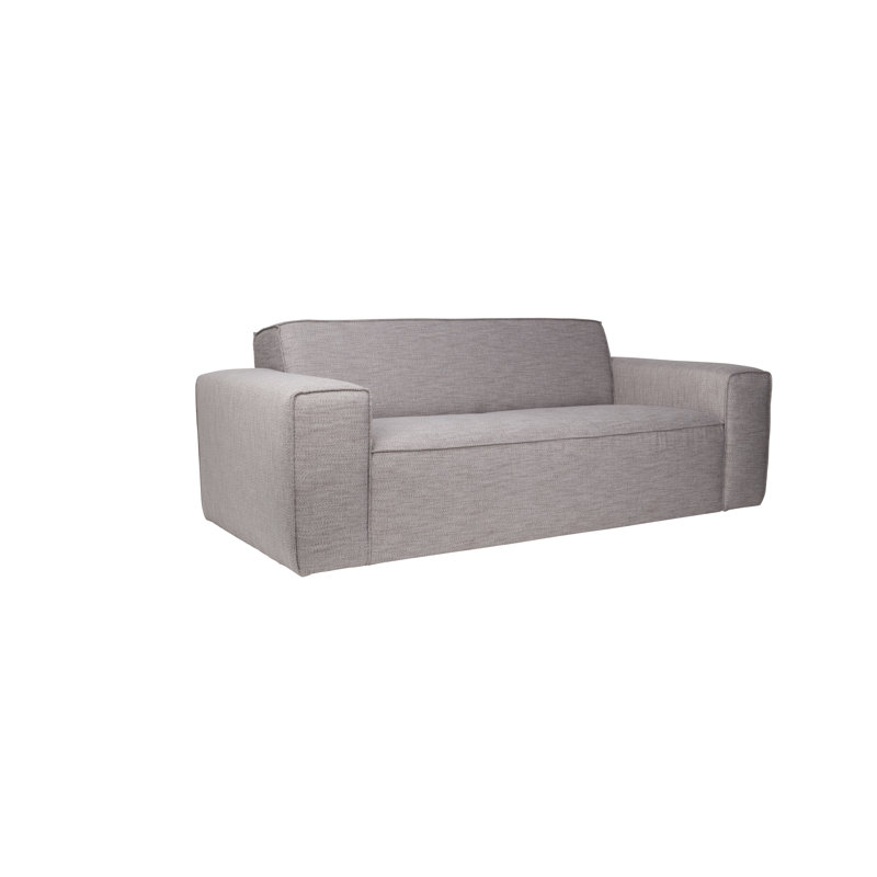 Canapé à accoudoirs carrés 79 po Bor, Mélange de polyester gris