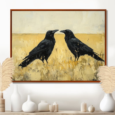 Ilva 2 Crows At The Field Edge I - oiseau, art mural