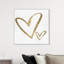 Cœurs dorés, "Modern Love Strokes Glam Gold" - peinture sur toile-71089388-71089399
