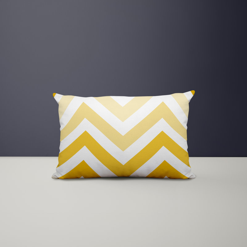 Housse et insert de coussin rectangulaire en polyester pour l'intérieur et l'extérieur, Jaune