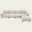 130" L-Shaped Modular Sectional Sofa with Folding Table, Charging, Storage, Ottoman, Chenille-265956223