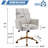 Mid-Back Liftable Office Chair, Striped Fabric, And Ergonomically Designed, Is An Excellent Choice For Working, Studying Or Relaxing. The Mid-Back Design Provides A Better Sitting Experience. White