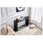 Console de vestibule courbée noire - Table d'entrée minimaliste en grain de bois pour petit salon