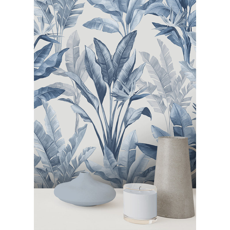 Akari 10.05m x 53cm Matte Wallpaper Roll, Blue