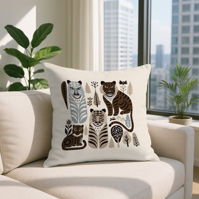 Isa Tiger Reversible Indoor/Outdoor Square Pillow