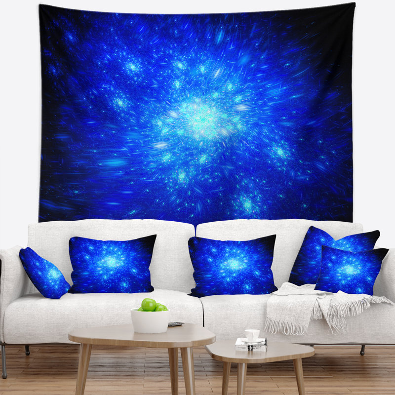 Tapisserie abstraite fireworks, H 78 po x l 92 po
