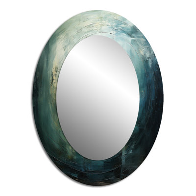 Stromy Abstract Vortex - Abstract Oval Decorative Mirror On Metal